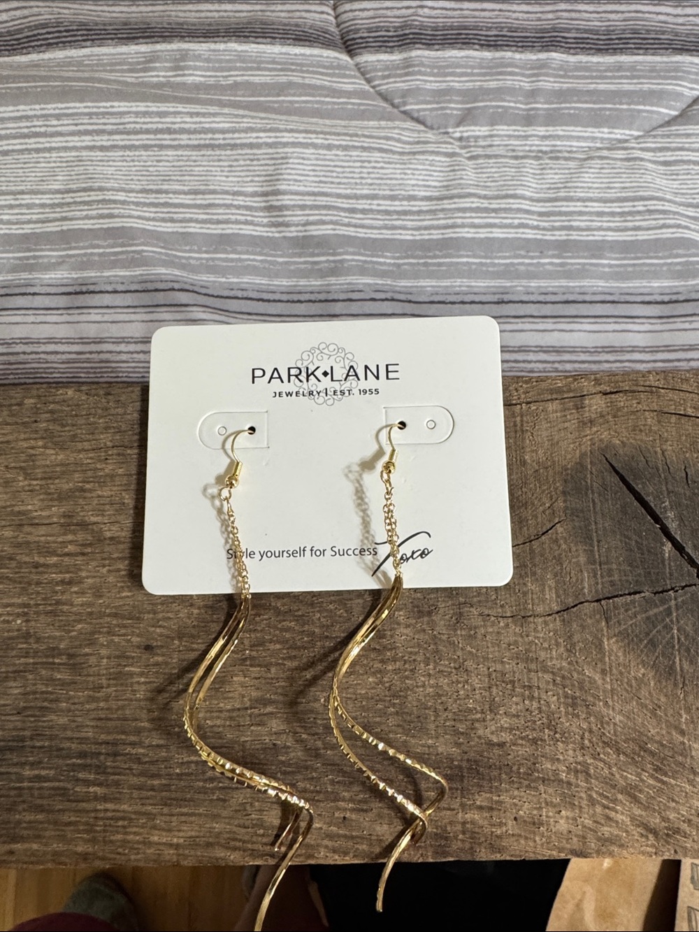 Park Lane Whisper Gold Twisted Drop Earrings